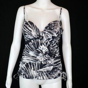 Assets Push Up Underwire One Piece Ruched Sides #1538 Swim Tankini Top